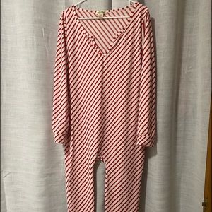 ShoSho Red/White Onesie Pajamas XL